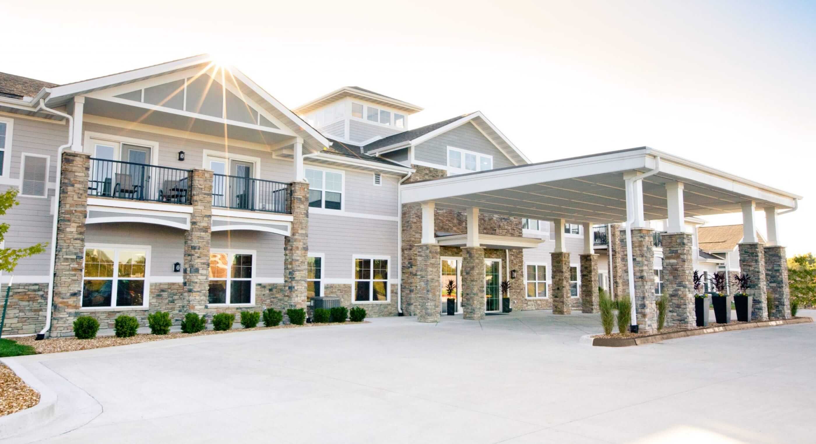 The Facade of a Brand-New Senior Living Community in Frankfort, Illinois